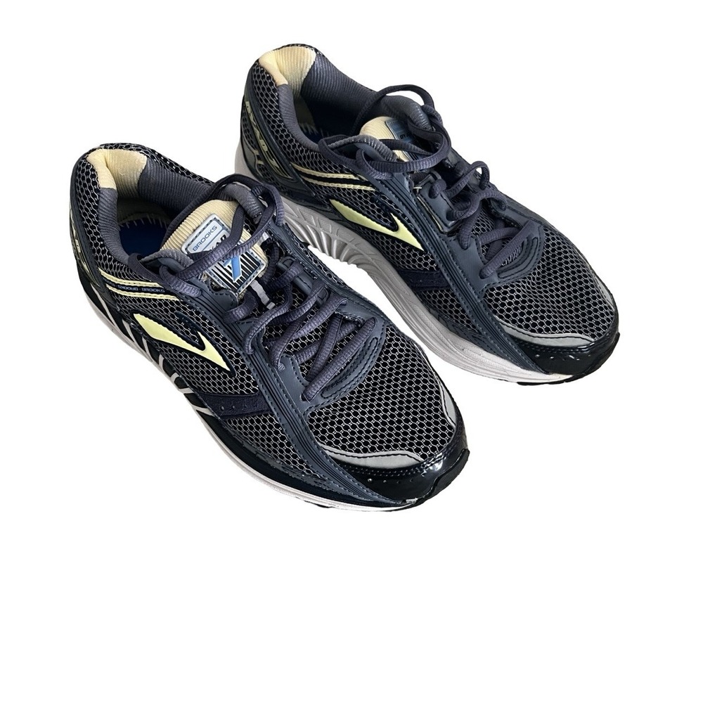 Brooks Dyad 7 Yellow Athletic Road Running Walking Sneakers Womens Shoes Size 8D